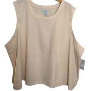 FLX Tank NWT Women's Size 4x Sand Dollar Gym Top Waist Drawstring Sleeveless